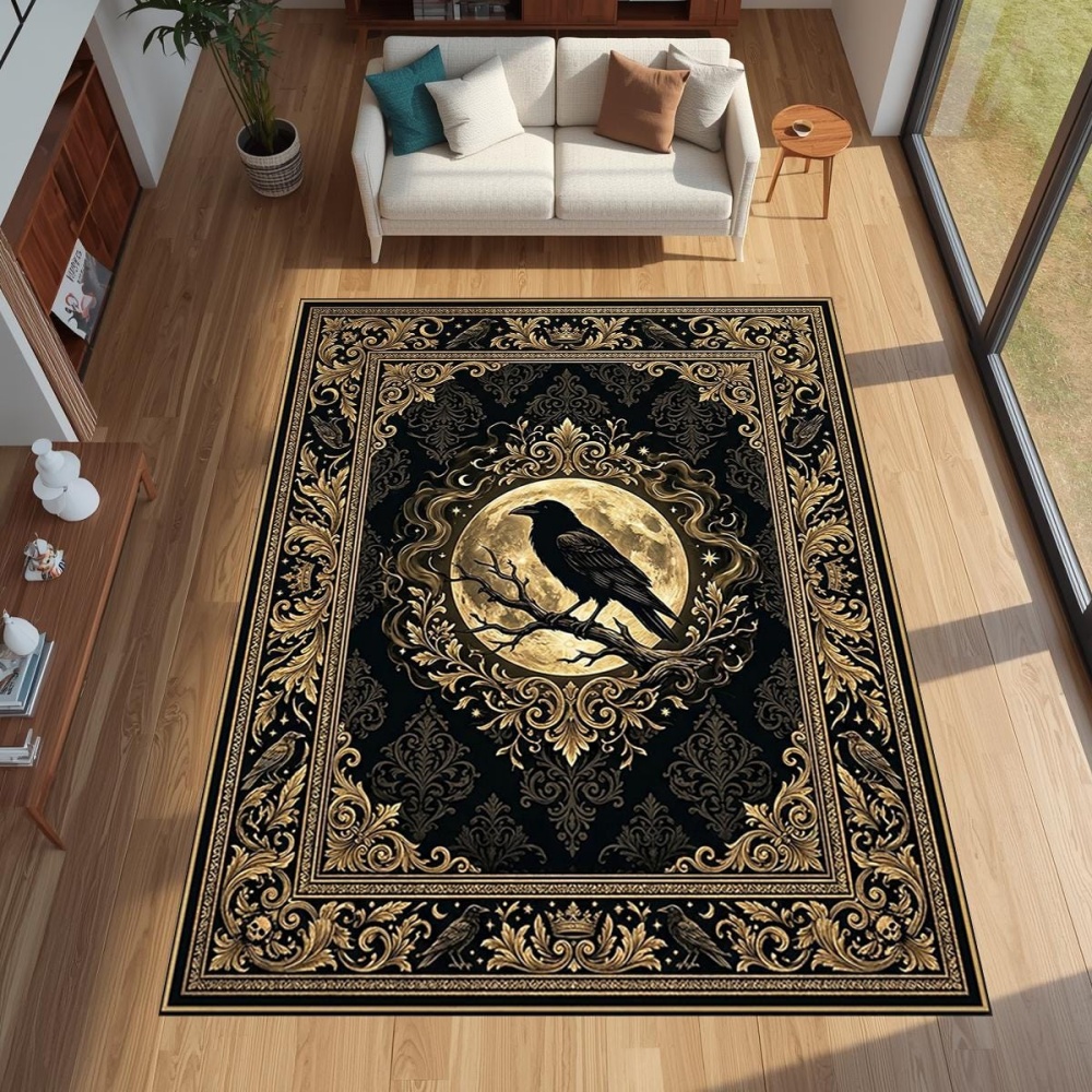 Commercial Printing Services - Gothic Golden Raven Full Moon print