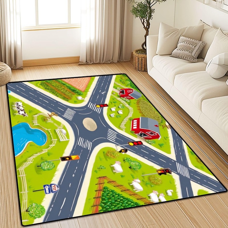 Farm Traffic Pattern Carpet Ba - Commercial Road Printing review and price