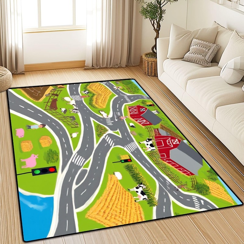 Farm Traffic Pattern Carpet Ba - Commercial Road Printing review and price