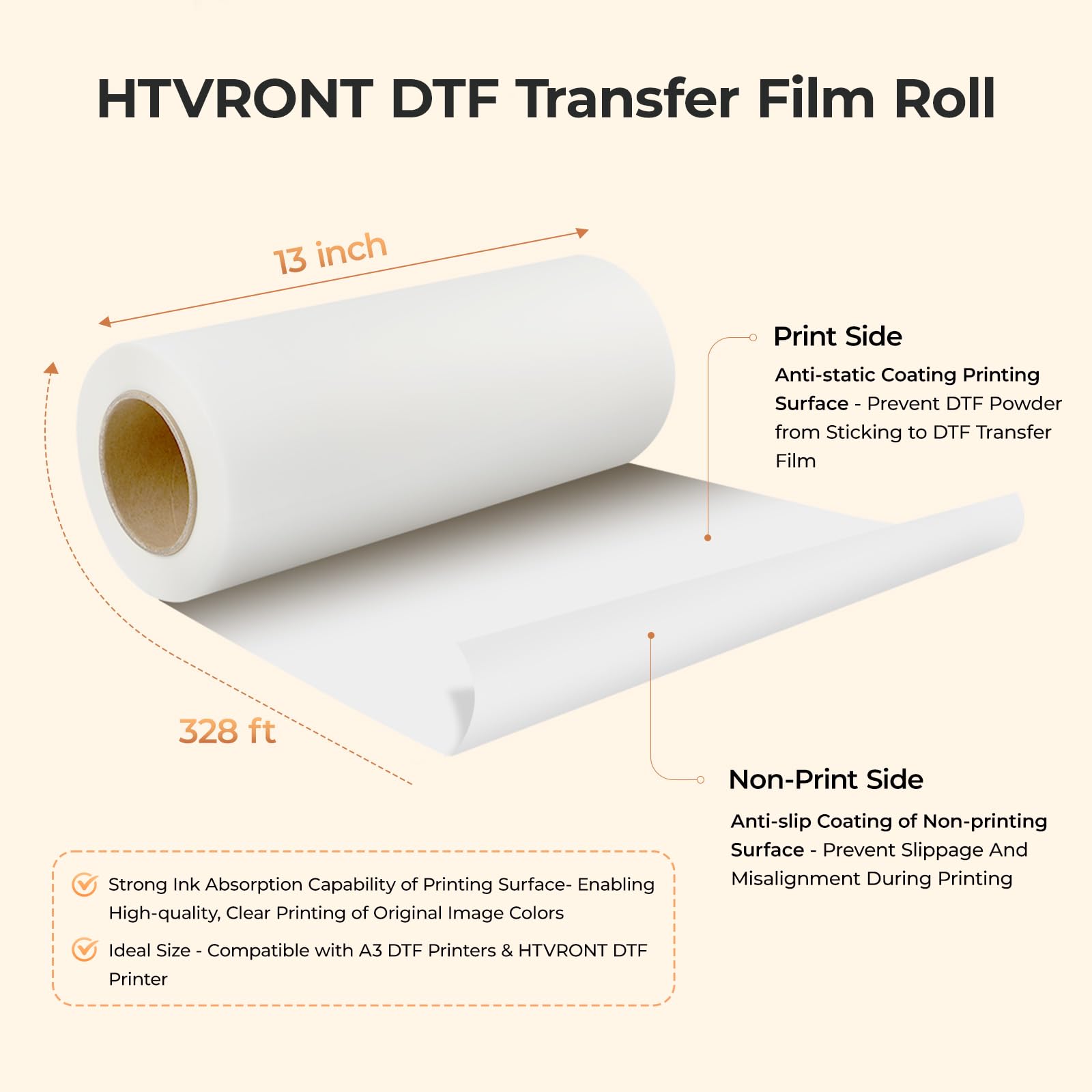 HTVRONT DTF Transfer Film Roll - Dtf Film Roll A3 review and price