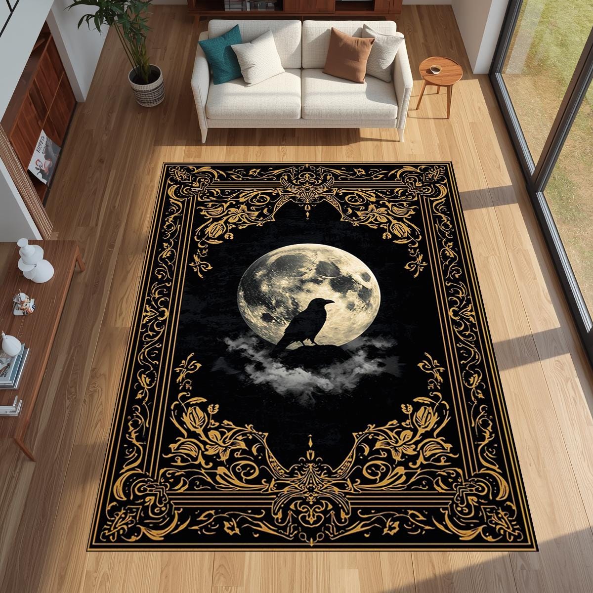 Gothic Golden Raven Full Moon  - Commercial Printing Services review and price