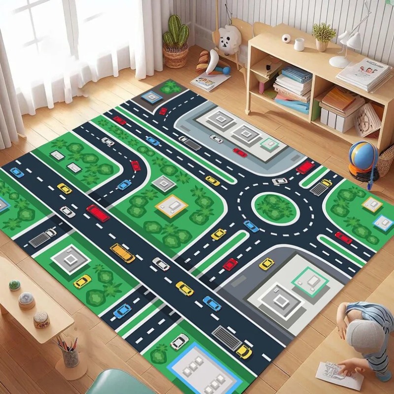 Cartoon City Traffic Road Map  - Commercial Road Printing review and price
