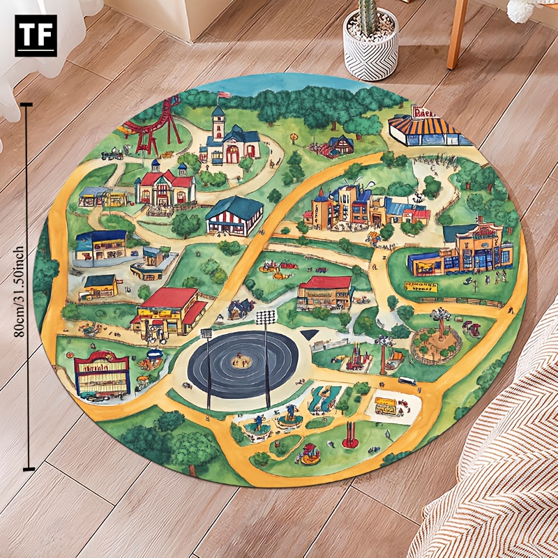 Hand Drawn Amusement Park Town - Commercial Road Printing review and price