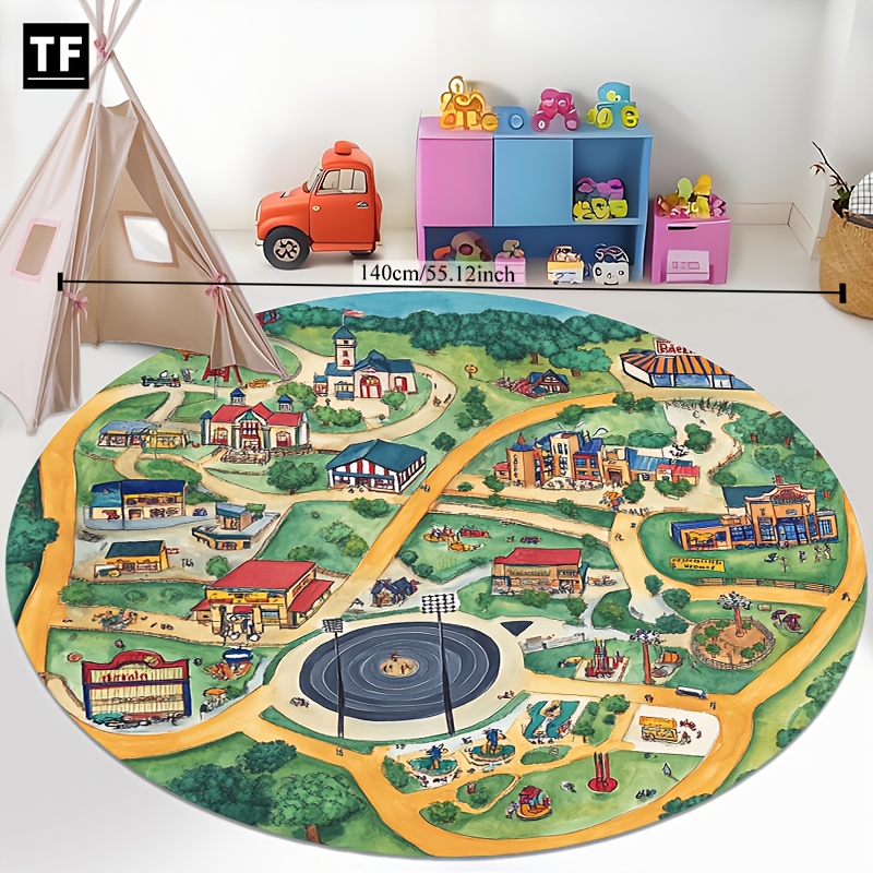 Hand Drawn Amusement Park Town - Commercial Road Printing review and price