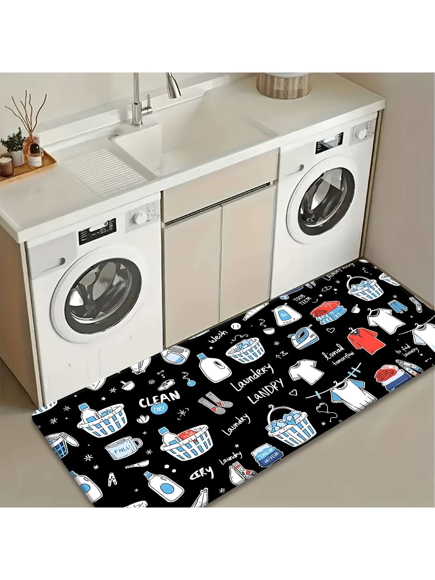 Cartoon Laundry Item All Over  - Commercial Printing Items review and price