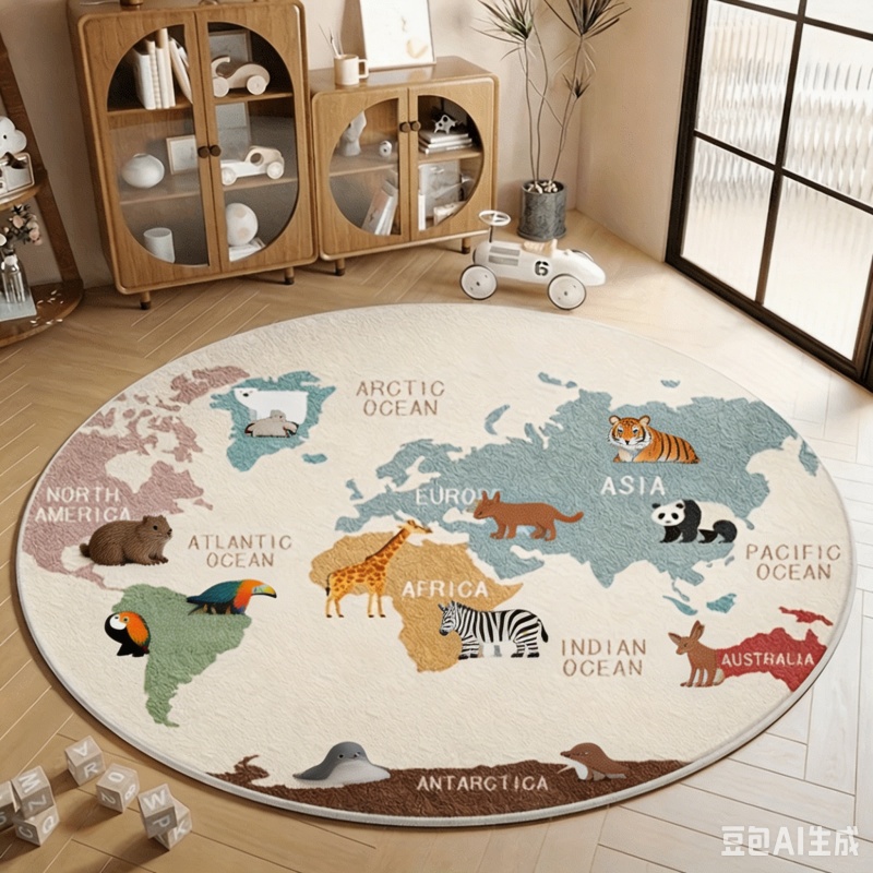 Newest 2D Round Carpet Cartoon - Commercial Printing Services review and price